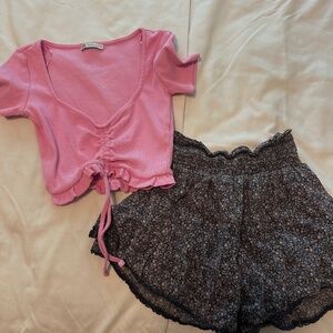 Pink crop top